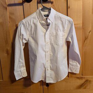 Chaps Long sleeve boys dress shirt size 8 - white